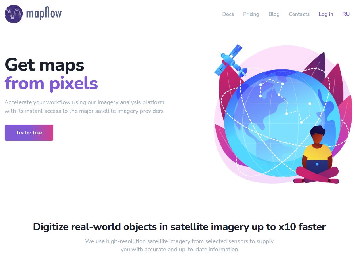 Mapflow-在线自动识别卫星影像图里面的建筑